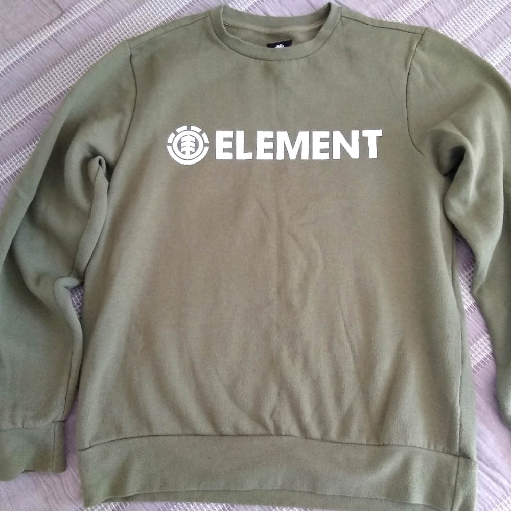 Element men's military green size medium crewneck sweatshirt